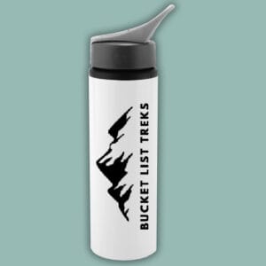 Aluminium Sport Bottle With Straw 750ml White